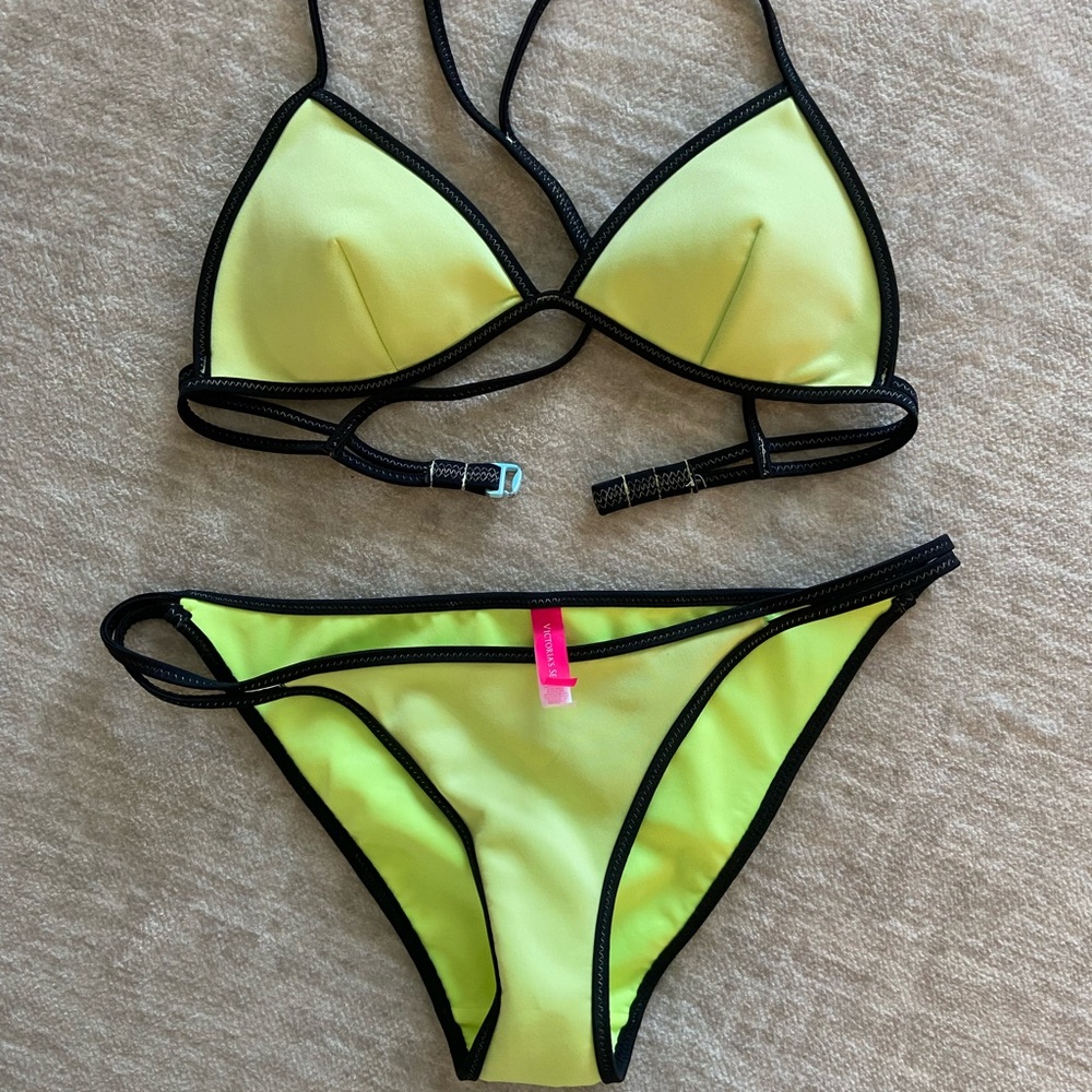 VS Neon Yellow Bikini Set